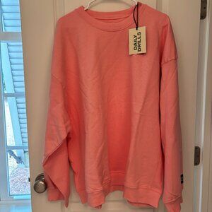 Daily Drills Oversized Fleece Crewneck - Dusty Rose